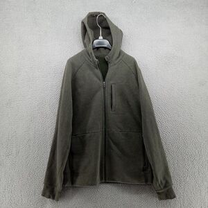 Lululemon Jacket Mens XL Army Green Heather Heavyweight‎ Fleece Hoodie Zip Up